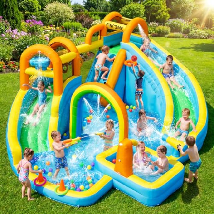 Kids Outdoor Water Slide - Backyard outdoor inflatable water slide park