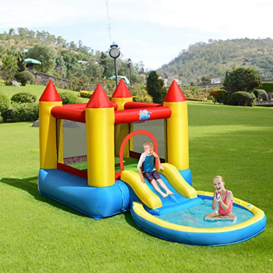 Kids Outdoor Water Slide - Outdoor backyard inflatable bounce house for