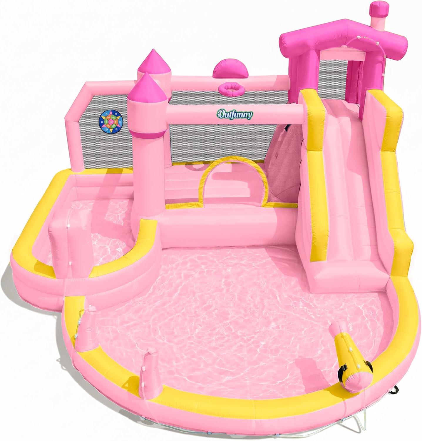 Pink Inflatable Water Slide Bo - đánh giá và giá Kids Outdoor Water Slide