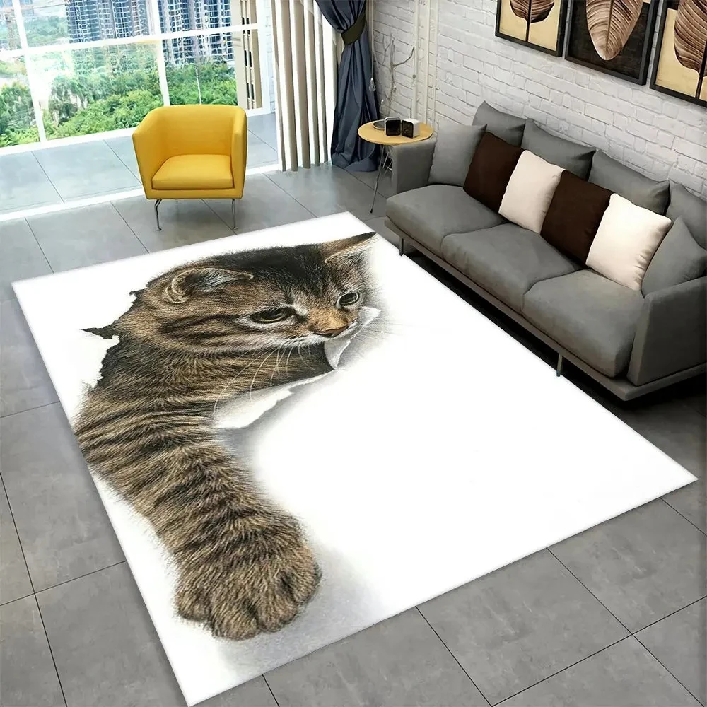 3D Cute Cat Cartoon Area Rug,C - đánh giá và giá Kids Outdoor Kitchen Diy