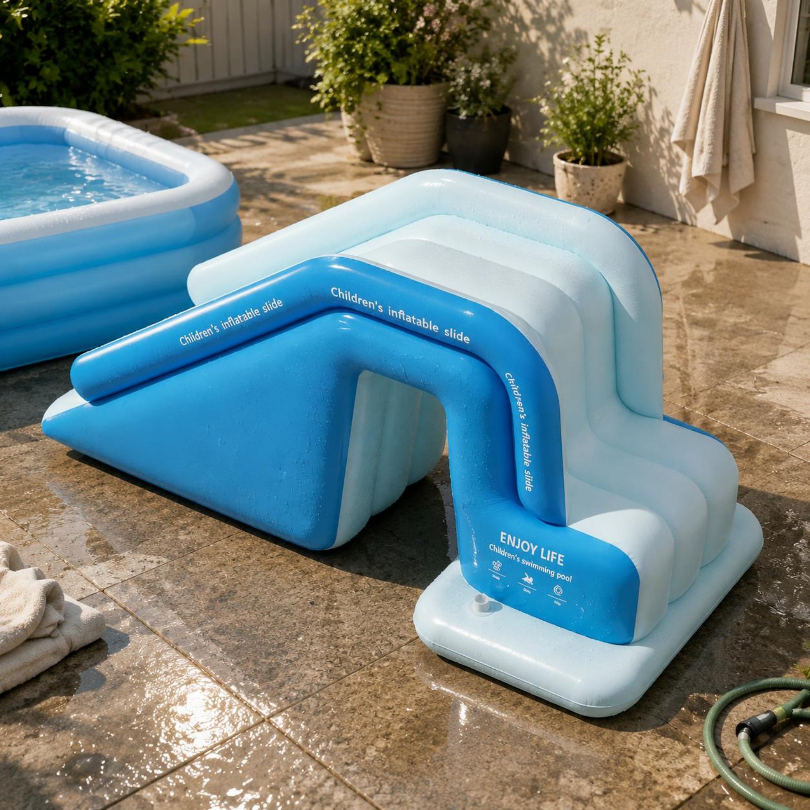 Inflatable Pool Slide Foldable - đánh giá và giá Kids Outdoor Water Slide