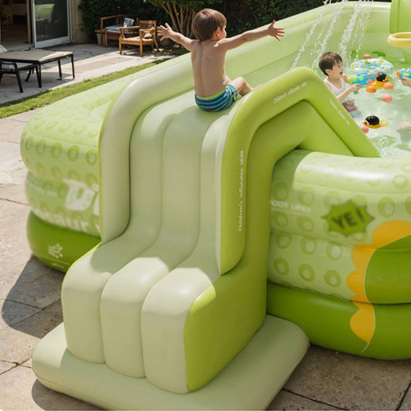 Inflatable Pool Slide Foldable - đánh giá và giá Kids Outdoor Water Slide