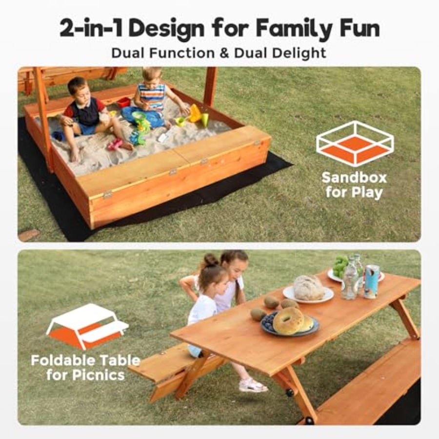 Backyard outdoor kids wooden s - đánh giá và giá Kids Outdoor Bench Table