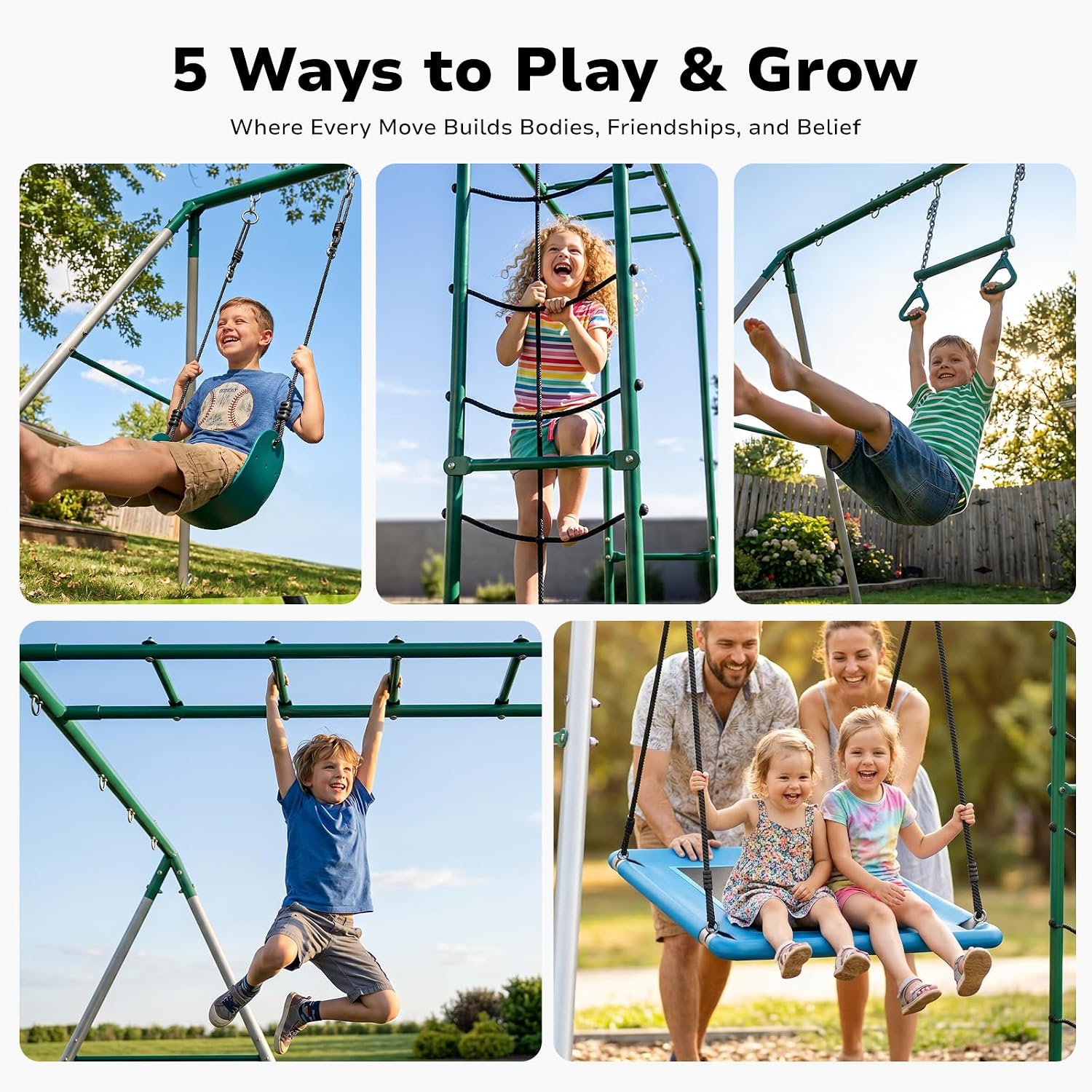 Backyard Swing Set with Monkey - đánh giá và giá Kids Outdoor Monkey Bars