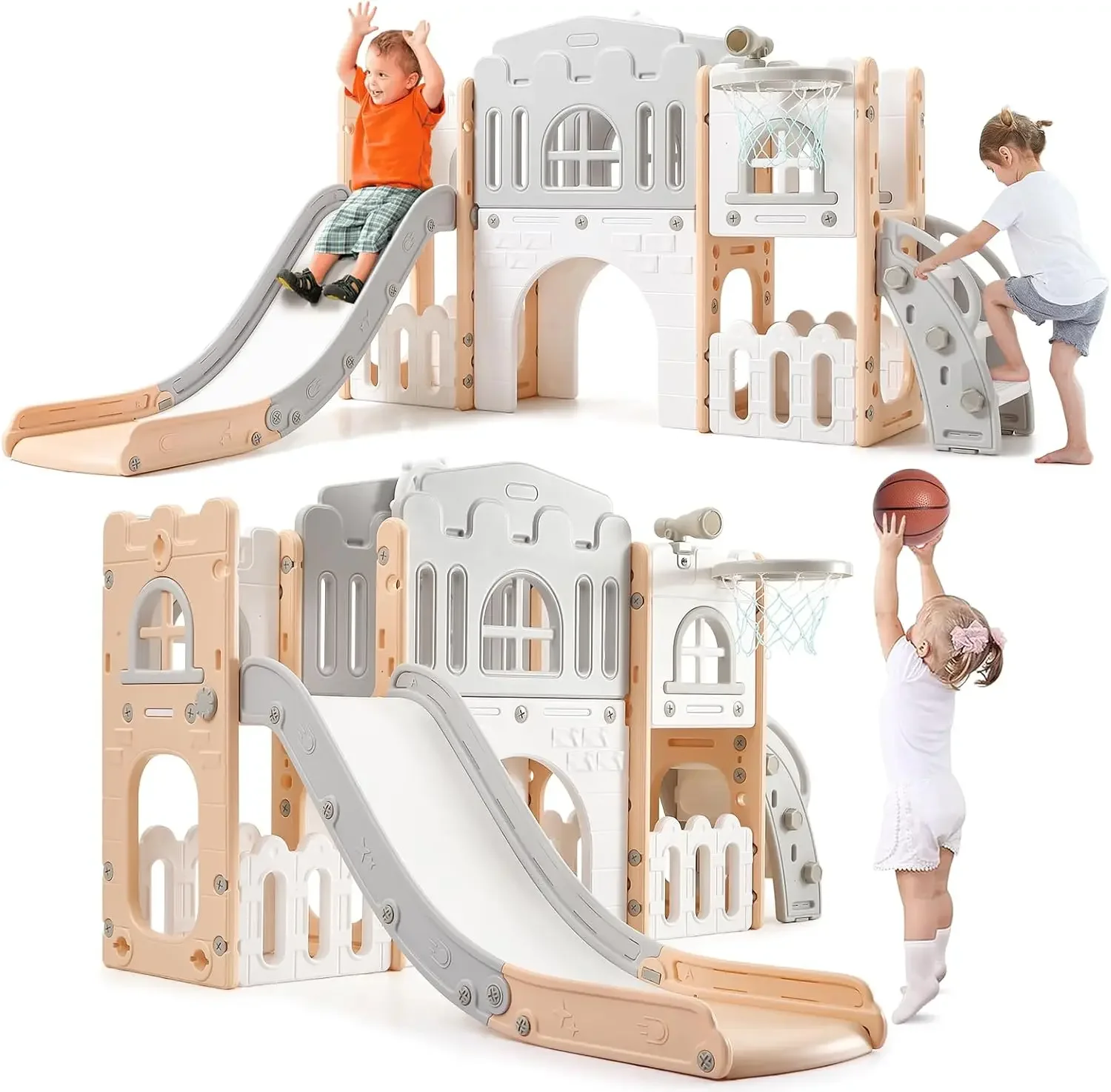 8 in 1 Toddler Slide Playset,  - đánh giá và giá Kids Outdoor Tunnel