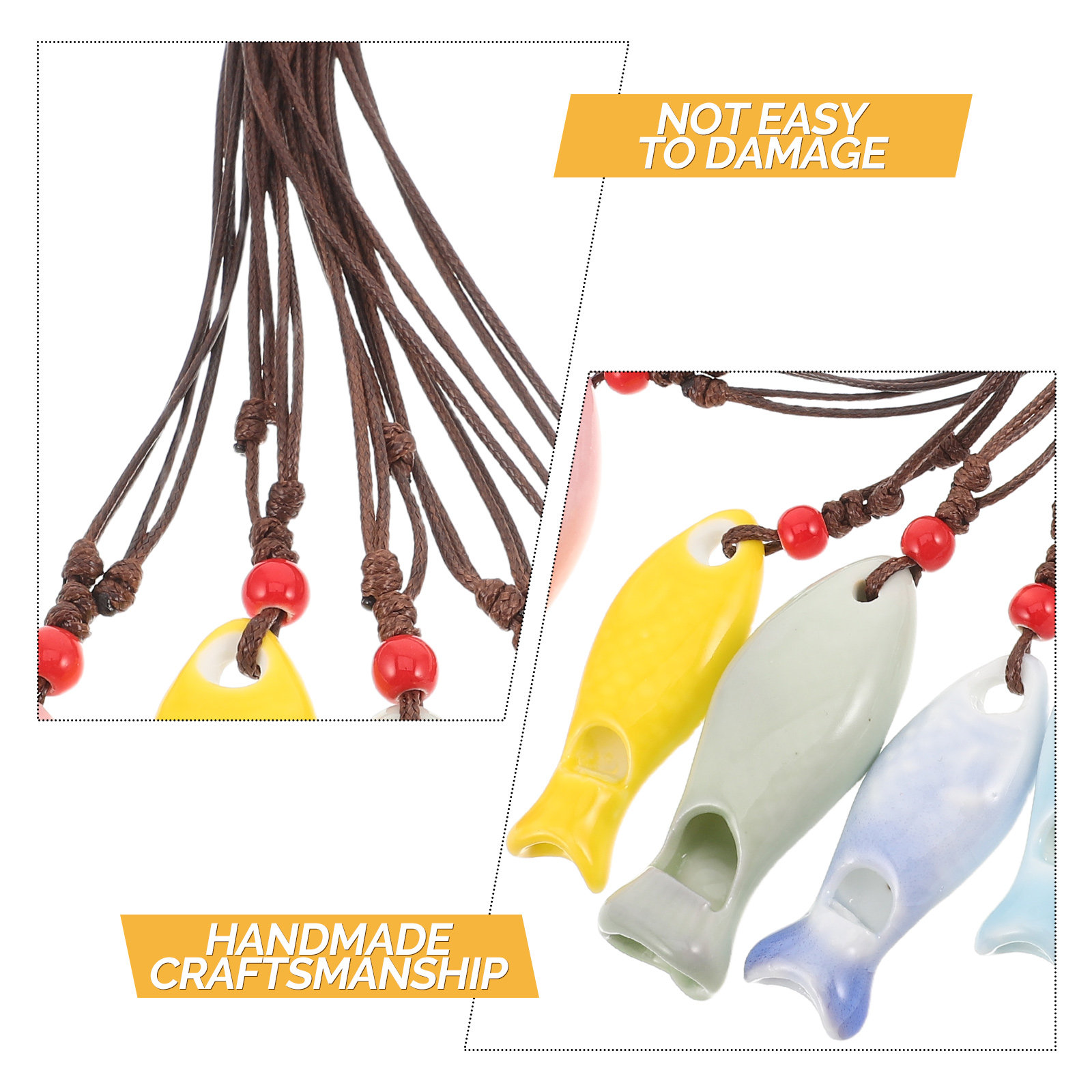 5Pcs Ceramic Fish Whistle Pend - đánh giá và giá Kids Outdoor Instruments