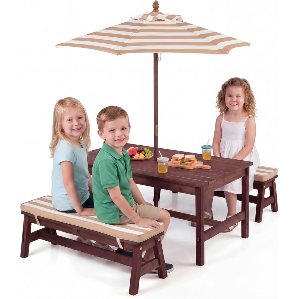 Kids Picnic Table, Large 42“x  - đánh giá và giá Kids Outdoor Bench Table