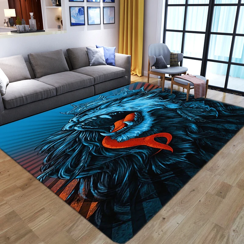 Cartoon Animal Lion 3D Carpets - đánh giá và giá Kids Outdoor Floor Cushions
