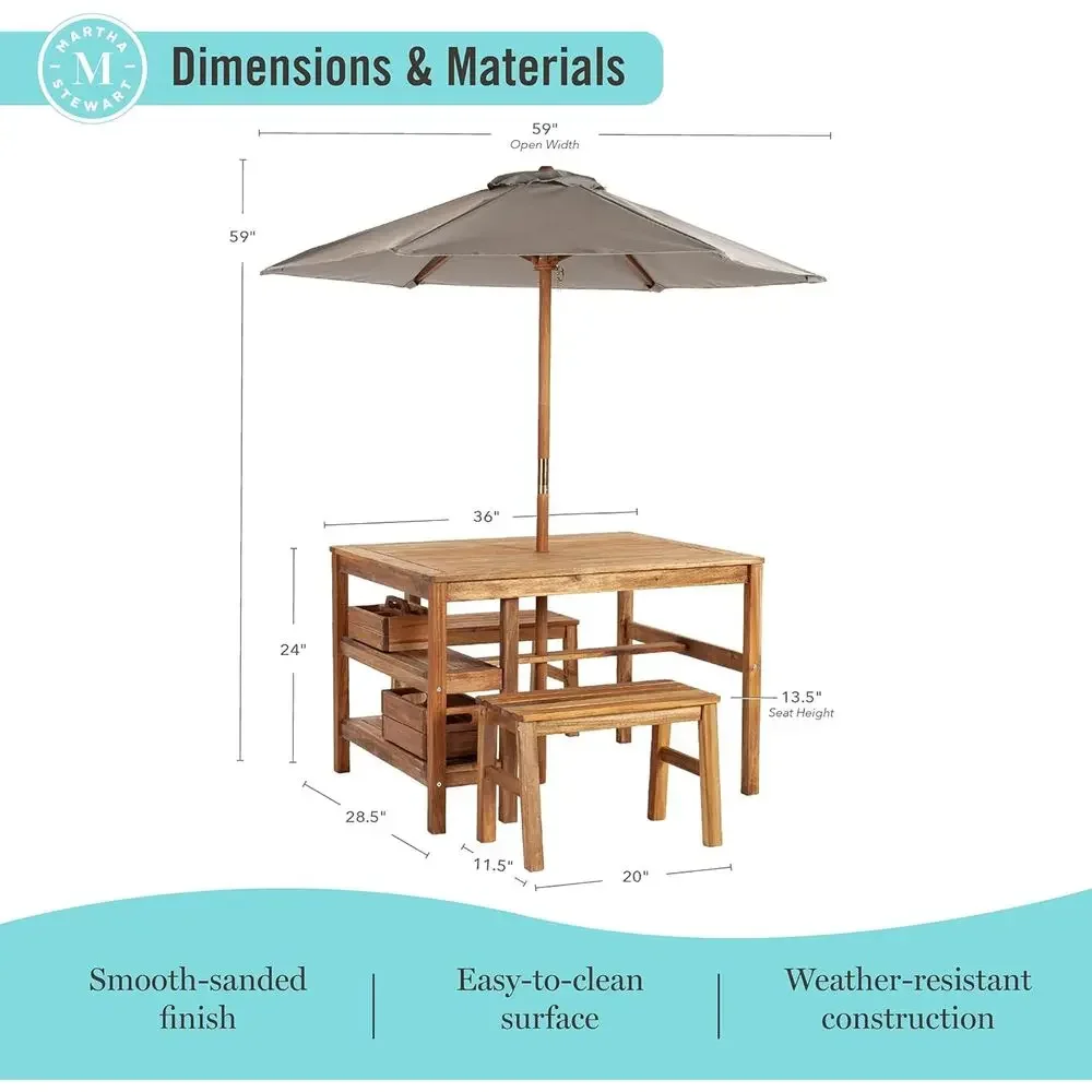 Kids Outdoor Crat Table, Bench - đánh giá và giá Kids Outdoor Bench Table