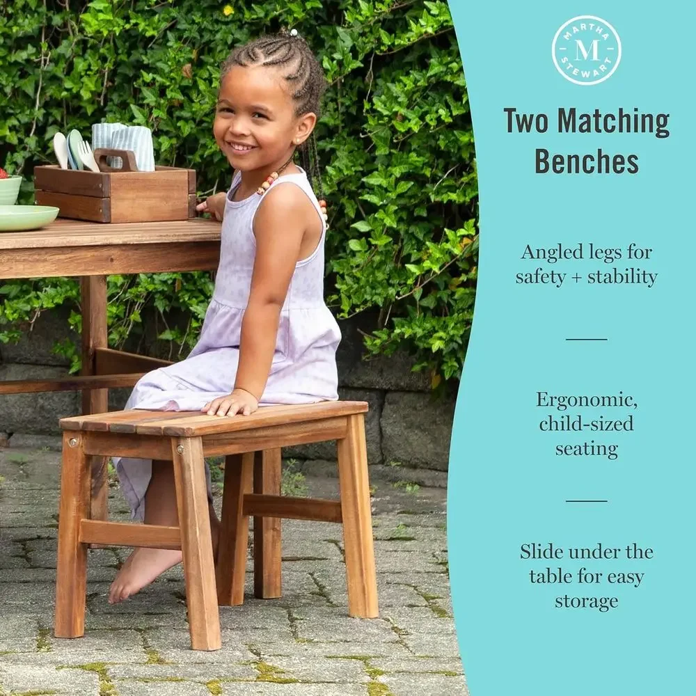 Kids Outdoor Crat Table, Bench - đánh giá và giá Kids Outdoor Bench Table