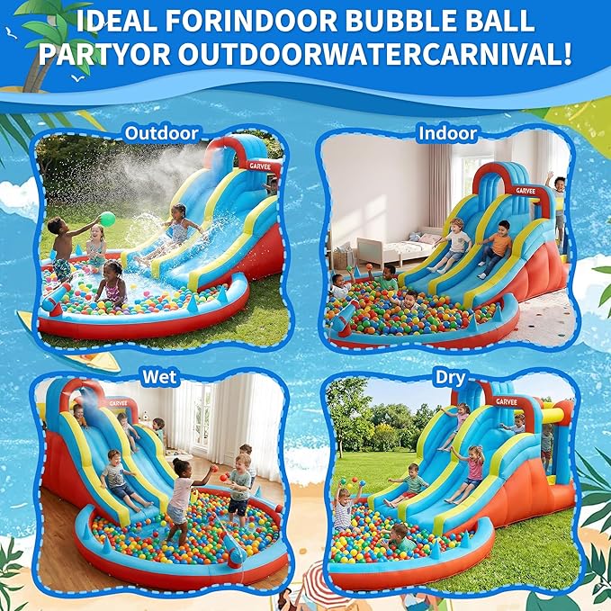 All-Season 8-in-1 Inflatable W - đánh giá và giá Kids Outdoor Water Slide
