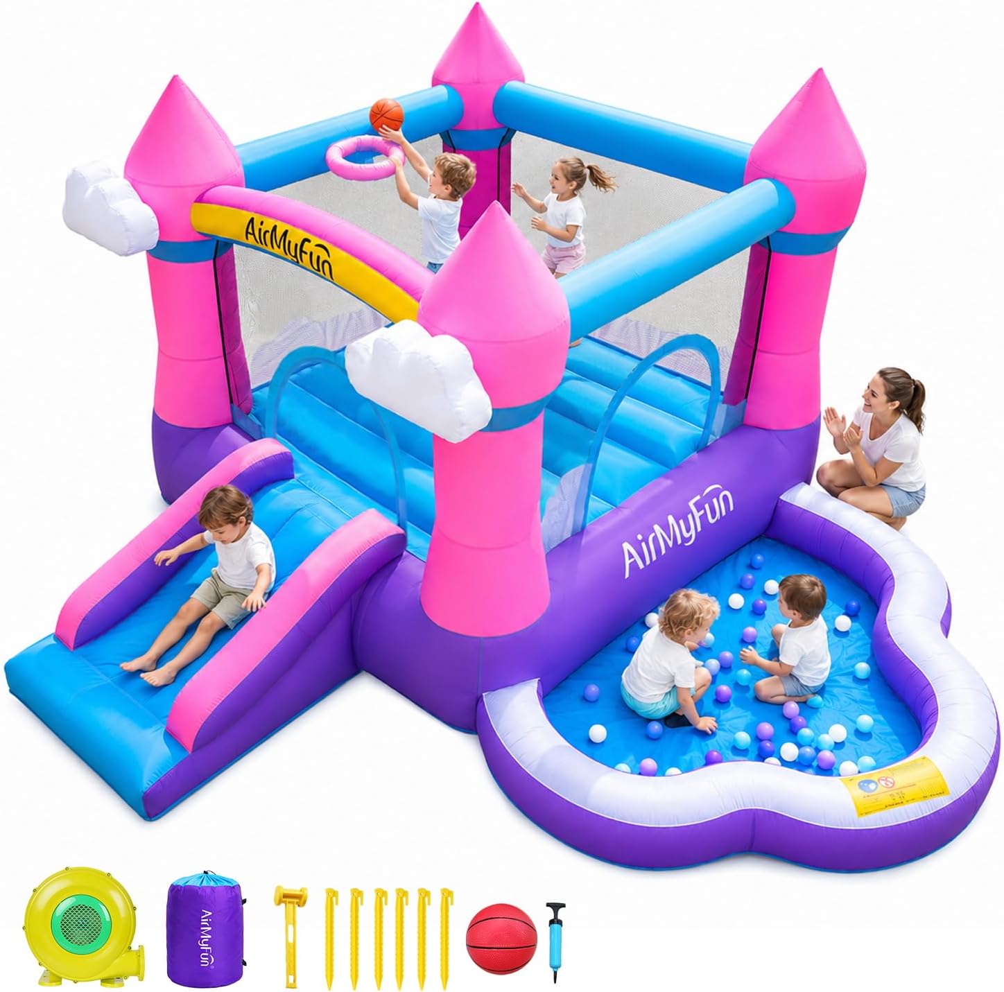 Pink Indoor/Outdoor Inflatable - đánh giá và giá Kids Outdoor Water Slide