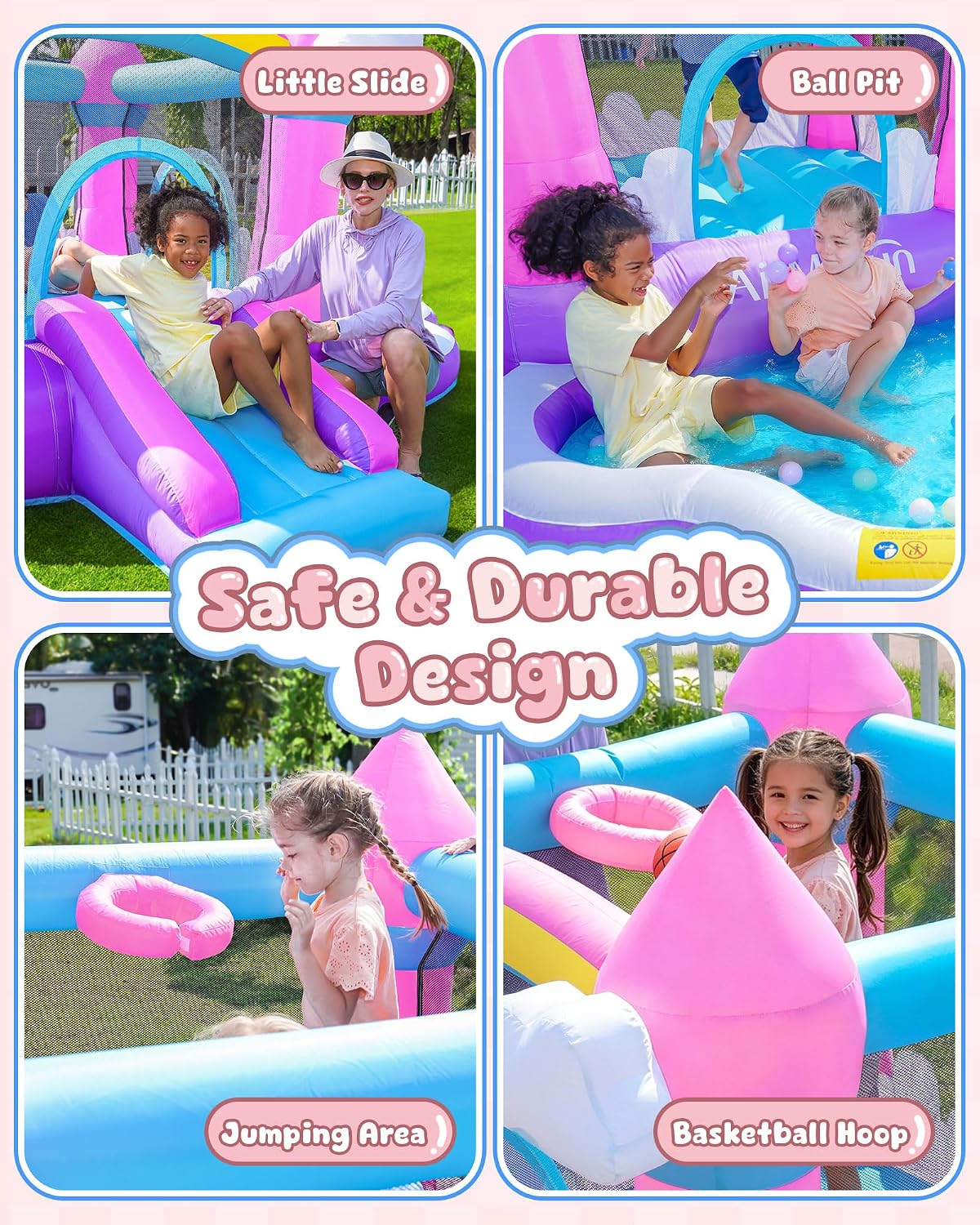 Pink Indoor/Outdoor Inflatable - đánh giá và giá Kids Outdoor Water Slide