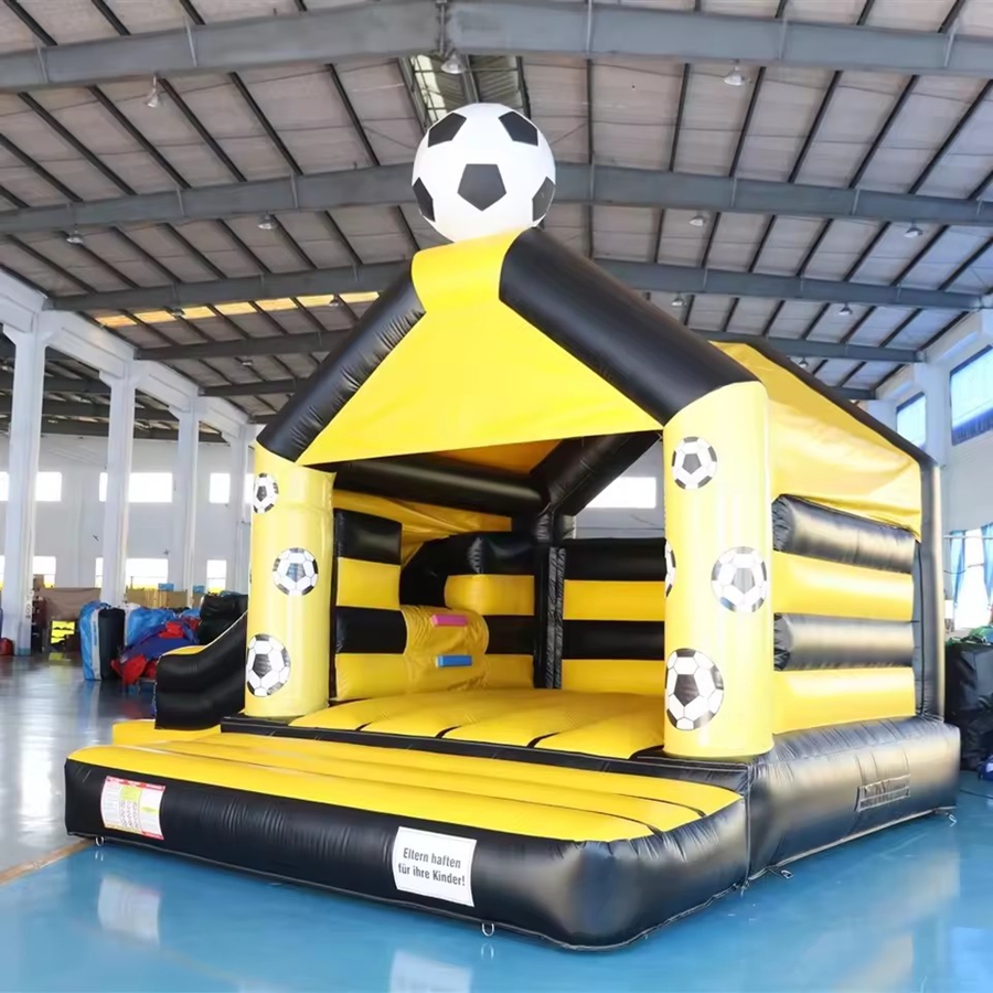 Black Yellow Football Theme In - đánh giá và giá Kids Outdoor Jump House