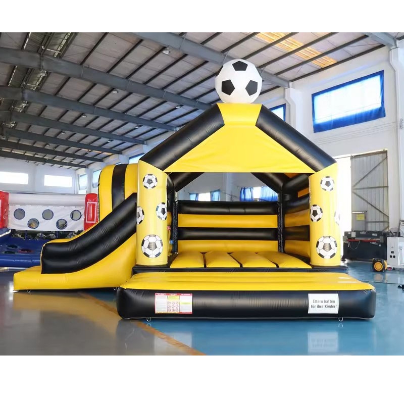Black Yellow Football Theme In - đánh giá và giá Kids Outdoor Jump House