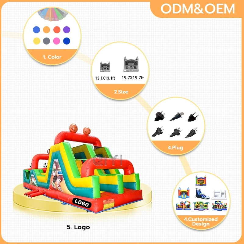 Large Red and Blue Commercial  - đánh giá và giá Kids Outdoor Games