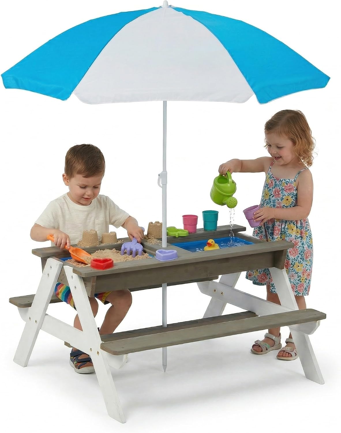 Kids Picnic Table, 3-in-1 Wood - đánh giá và giá Kids Outdoor Bench Table