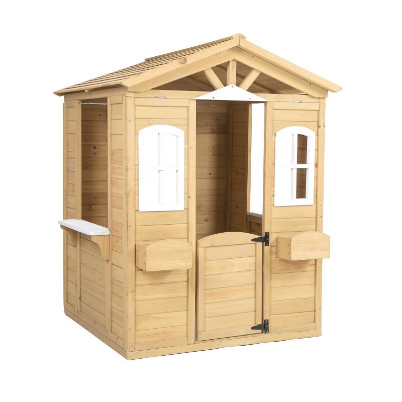 Modern Classic Solid Wood Play - đánh giá và giá Kids Outdoor Playhouse