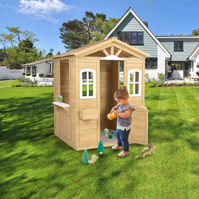Modern Classic Solid Wood Play - đánh giá và giá Kids Outdoor Playhouse