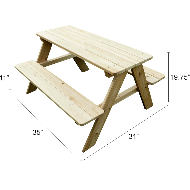 Outdoor Wooden Kids Picnic Tab - đánh giá và giá Kids Outdoor Bench Table