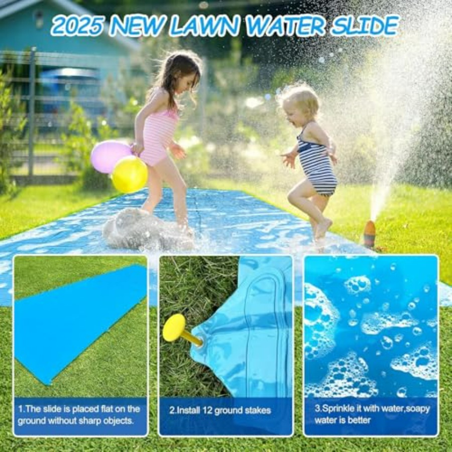 Backyard summer outdoor water  - đánh giá và giá Kids Outdoor Water Slide