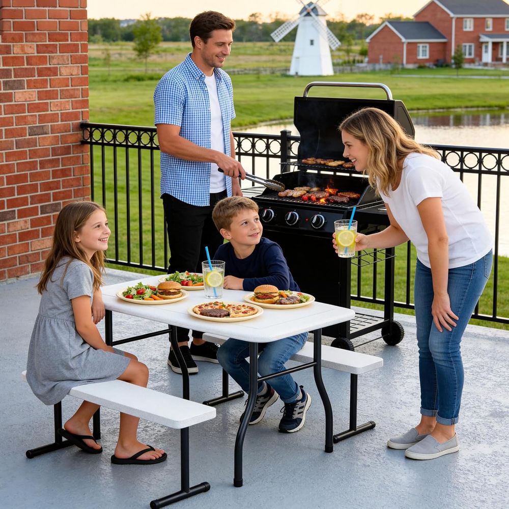 Kids Picnic Table with Benches - đánh giá và giá Kids Outdoor Bench Table