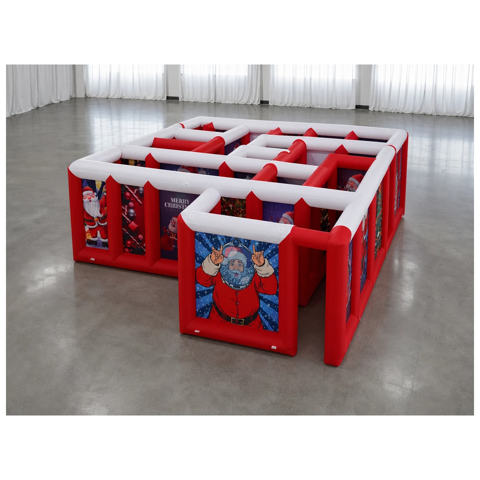 Mê cung bơm hơi mái phẳng màu  - đánh giá và giá Kids Outdoor Games