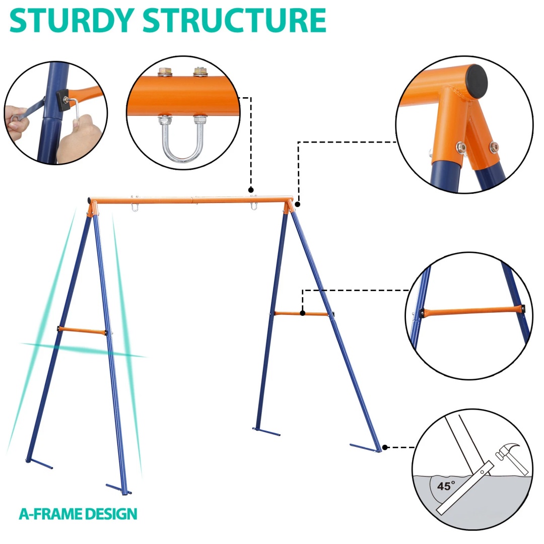 Swing Stand Frame Heavy Duty A - đánh giá và giá Kids Outdoor Furniture Set