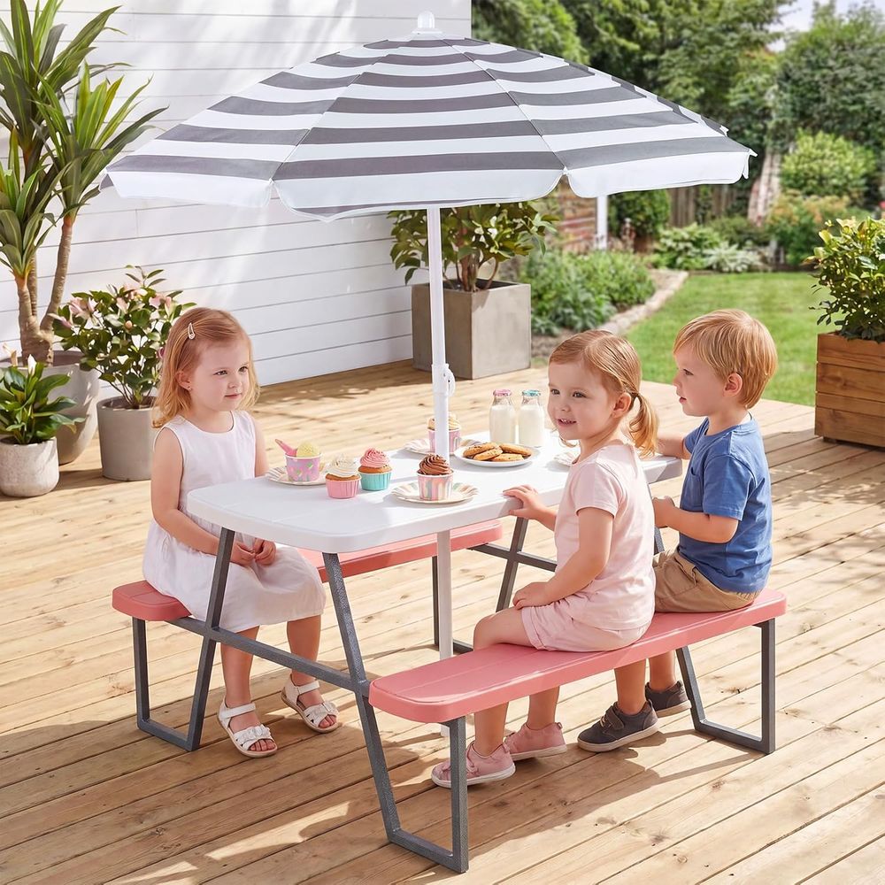 Kids Picnic Table, Toddler Out - đánh giá và giá Kids Outdoor Bench Table